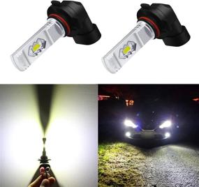 img 4 attached to 🔦 Alla Lighting 9145 H10 LED Fog Lights Bulbs PY20D 9155 9140: 6000K Xenon White, 3800 Lumens Super Bright 12V Replacement