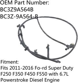 img 2 attached to 🔧 Топливопровод возвращения форсунки для Ford F250 F350 F450 F550 Super Duty 6.7L (Номер детали: BC3Z-9A564-B)