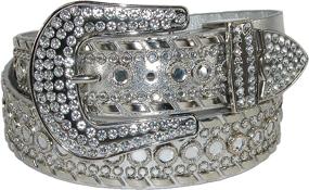 img 4 attached to 💎 Medium Women's Accessories - Stunning Rhinestones Western Eliebelts in Abundance