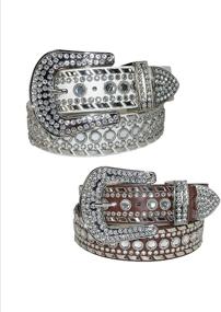 img 1 attached to 💎 Medium Women's Accessories - Stunning Rhinestones Western Eliebelts in Abundance