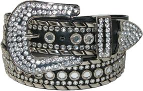 img 3 attached to 💎 Medium Women's Accessories - Stunning Rhinestones Western Eliebelts in Abundance