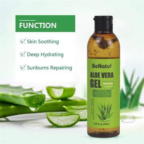 img 1 attached to Benatu Aloe Vera Gel for Face and Hair - 100% Pure Plant Extract | Sunburn Relief, Acne Treatment, Skin Care Moisturizer