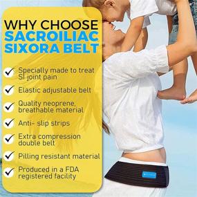 img 1 attached to 🔥 Sixora Sacroiliac Si Joint Support Belt for Women and Men — Relieves Lower Back Pain, Hip, Spine & Leg Pain, Sciatic Nerve Pain Relief — Trochanter Belt with Lumbar Support (Regular)