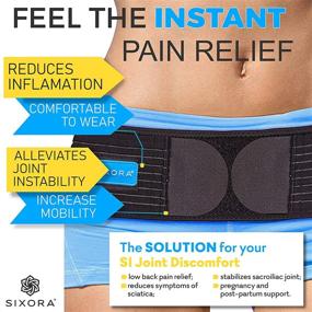 img 2 attached to 🔥 Sixora Sacroiliac Si Joint Support Belt for Women and Men — Relieves Lower Back Pain, Hip, Spine & Leg Pain, Sciatic Nerve Pain Relief — Trochanter Belt with Lumbar Support (Regular)