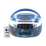 🔵 hamiltonbuhl 5050ultra educational boombox: blue cd player recorder for home learning - compact size logo