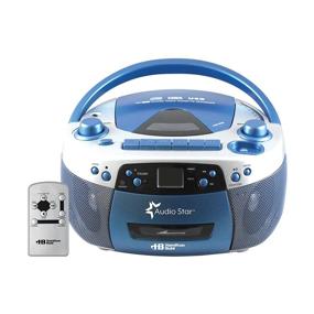 img 4 attached to 🔵 HamiltonBuhl 5050ULTRA Educational Boombox: Blue CD Player Recorder for Home Learning - Compact Size