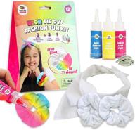 neon tie dye kit - 3 pack scrunchies and bandana set logo