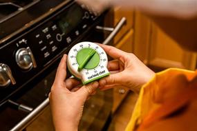 img 3 attached to ⏲️ Child's 60-Minute Kitchen Timer by Curious Chef Kids - White/Green