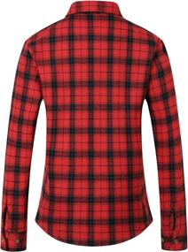 img 3 attached to SSLR SN SS AFD768 23 RBXXL SSLR Womens Flannel Shirt Button Down Shirt Jacket Fleece Plaid Shirts For Women XX Large Black