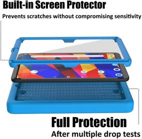 img 3 attached to 👦 TeeFity Kids Case - Shock proof Dragon Touch K10/Notepad K10 Tablet Case with Built-in Screen Protector - Suitable for Dragon Touch K10/Notepad K10 10.1 inch Tablet - Blue