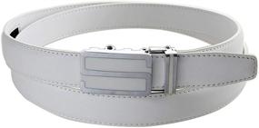 img 4 attached to Womens Leather Ratchet Sliding Buckle Women's Accessories for Belts