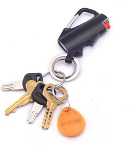 img 1 attached to 🔑 Metal Lighter Case Cover Holder with Bottle Opener and Keychain for BIC Mini Lighter - Multitool Sleeve with Zinc Alloy Buckle (Lighter NOT Included)