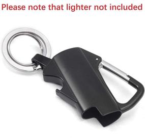 img 2 attached to 🔑 Metal Lighter Case Cover Holder with Bottle Opener and Keychain for BIC Mini Lighter - Multitool Sleeve with Zinc Alloy Buckle (Lighter NOT Included)