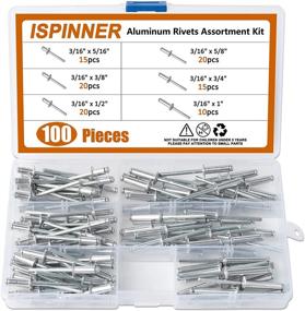 img 4 attached to 🔒 Premium Quality ISPINNER 100Pcs Aluminum Rivets Assortment: Secure Fastening Solutions for Various Applications