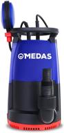 💧 efficient medas 1hp submersible sump pump - clean/dirty water utility pump for pool, garden, tub, and flood drainage - includes float switch and 16.4ft long cable logo