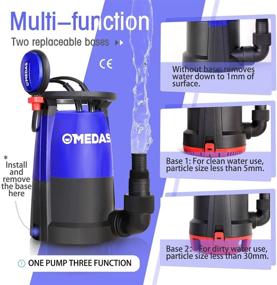 img 2 attached to 💧 Efficient MEDAS 1HP Submersible Sump Pump - Clean/Dirty Water Utility Pump for Pool, Garden, Tub, and Flood Drainage - Includes Float Switch and 16.4ft Long Cable