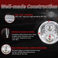 🏍️ улучшите свой опыт на harley davidson с 7-дюймовым led фарами и 4,5-дюймовыми дополнительными фарами - подходит для classic electra, street glide, fat boy, road king, heritage softail - поставляется с кронштейном для монтажа мотоциклетных фар. логотип