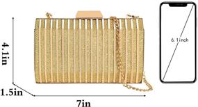img 1 attached to 👜 Lattice Pattern Shoulder Women's Handbags & Wallets for Clutches & Evening Bags - Goodbag Boutique