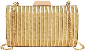img 4 attached to 👜 Lattice Pattern Shoulder Women's Handbags & Wallets for Clutches & Evening Bags - Goodbag Boutique