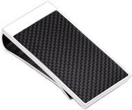 💼 silver carbon fiber stainless wallet holder logo