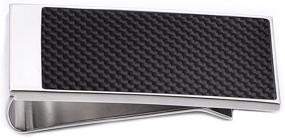 img 1 attached to 💼 Silver Carbon Fiber Stainless Wallet Holder