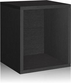 img 4 attached to 🗄️ Way Basics Cube Plus Cubby Organizer: Tool-Free Assembly & Stylishly Sustainable Black Wood Grain Design