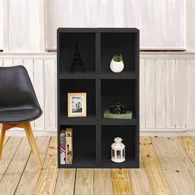 img 1 attached to 🗄️ Way Basics Cube Plus Cubby Organizer: Tool-Free Assembly & Stylishly Sustainable Black Wood Grain Design