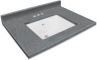 🚽 transolid charlotte2231-mcwb single-bowl vanity top, 31-in x 22-in, midnight chrome, cultured marble, 4-in centerset logo