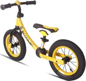 img 3 attached to 🚲 KOOKIDO Balance Bike with Air Tires for Kids, Pedal-Free 12-inch Bike for Ages 3-5 (Champion Yellow)