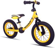 🚲 kookido balance bike with air tires for kids, pedal-free 12-inch bike for ages 3-5 (champion yellow) logo