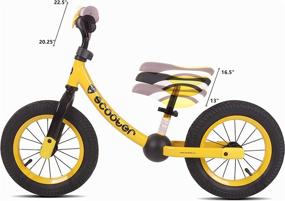 img 2 attached to 🚲 KOOKIDO Balance Bike with Air Tires for Kids, Pedal-Free 12-inch Bike for Ages 3-5 (Champion Yellow)