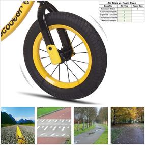 img 1 attached to 🚲 KOOKIDO Balance Bike with Air Tires for Kids, Pedal-Free 12-inch Bike for Ages 3-5 (Champion Yellow)