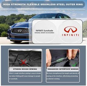 img 1 attached to 🌞 GZSH Windshield Sun Shade: Ultimate Sun Protection for Infiniti Cars - Q50 Q60 Q70 QX50 QX60 QX80 EX FX G M Series Accessories