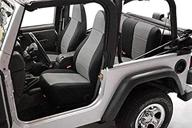 🚙 custom fit neoprene seat cover for select jeep wrangler yj models - medium gray with black sides by coverking logo