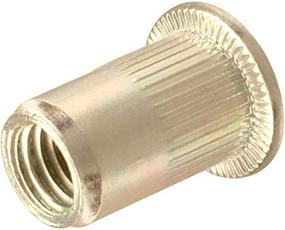 img 1 attached to SNUG Fasteners (SNG205) - Pack of 50 Zinc Plated Carbon Steel Flat Head Rivet Nuts - 5/16-18 UNC Threaded Inserts: High-quality Threaded Inserts for a Wide Range of Applications