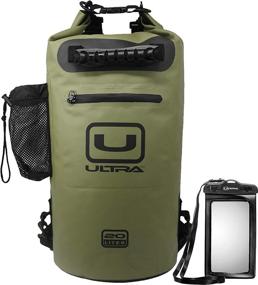 img 4 attached to 🌊 Ultimate Waterproof Dry Bag: Front Zippered Pocket, Side Pocket, Padded Shoulder Straps, and IPX8 Waterproof Cellphone Case - Ideal for Water Sports