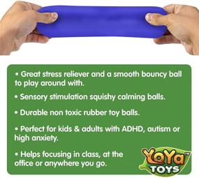 img 2 attached to YoYa Toys - Шары для разтягивания, растягивания и компрессии - 3 штуки - эластичные сенсорные шары для снятия стресса, борьбы с тревогой, аутизма и многого дргого