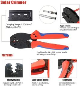 img 1 attached to 🔌 Hilitchi Solar Panel Cable Crimping Tools for 2.5-6.0mm² PV Cable with 10pcs Male Female Solar Panel Connectors and 1 Pair of Spanners