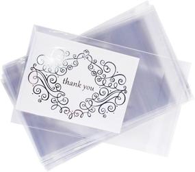 img 4 attached to 🍬 Super Z Outlet Clear Resealable Cellophane Bags (100 Bags) - Ideal for Treat Baskets, Gift Supplies, Snacks, Cards, Candy, and Party Decor