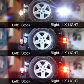 img 1 attached to 🚗 2007-2017 Фонарь заднего хода Jeep Wrangler JK с 4D светодиодами - Габаритные фонари заднего хода Дневные ходовые огни с утверждением DOT и EMC