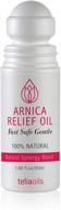 💪 teliaoils arnica oil roll-on- natural topical inflammation relief for sore muscles, joints, shoulder, and back - 50ml/1.68 fl oz logo