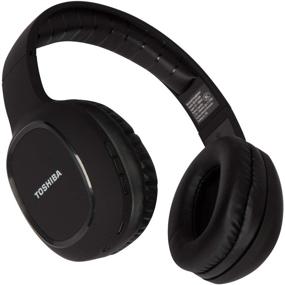 img 2 attached to 🎧 Беспроводные наушники Toshiba Bluetooth - накладные, с микрофоном, длительное время работы батареи - 10 часов разговора и воспроизведения музыки, дальность действия 30 футов - RZE-BT160H(K)