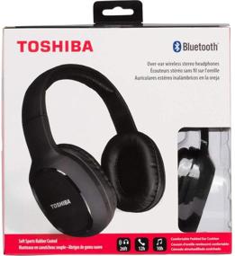 img 1 attached to 🎧 Беспроводные наушники Toshiba Bluetooth - накладные, с микрофоном, длительное время работы батареи - 10 часов разговора и воспроизведения музыки, дальность действия 30 футов - RZE-BT160H(K)