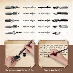 img 1 attached to 🖋️ Hethrone Fountain Dip Pen - Beginner's Guide to Vintage Calligraphy Pens