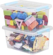 📦 vcansay 6l clear storage boxes with lids - 2 pack: organize and conveniently store your items with plastic latch storage bins logo