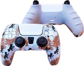 img 3 attached to 🎮 Enhanced PS5 Controller Accessories – Camo Gray Silicone Skin Cover with 8 Pro Thumb Grip Caps for Dualshock, Sony Playstation 5