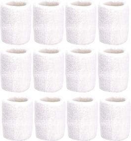 img 4 attached to 🏀 Pack of 12 Unique Sports Wristbands / Sweatbands - 6 Pairs