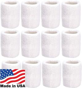 img 1 attached to 🏀 Pack of 12 Unique Sports Wristbands / Sweatbands - 6 Pairs