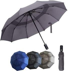 img 4 attached to 🌂 Travel Umbrella with Dual Vents for Maximum Windproofing