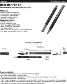 img 3 attached to Penn State Industries PKRB1000SS Rollester Rollerball Pen Kit for Woodturning- Ideal Starter Package